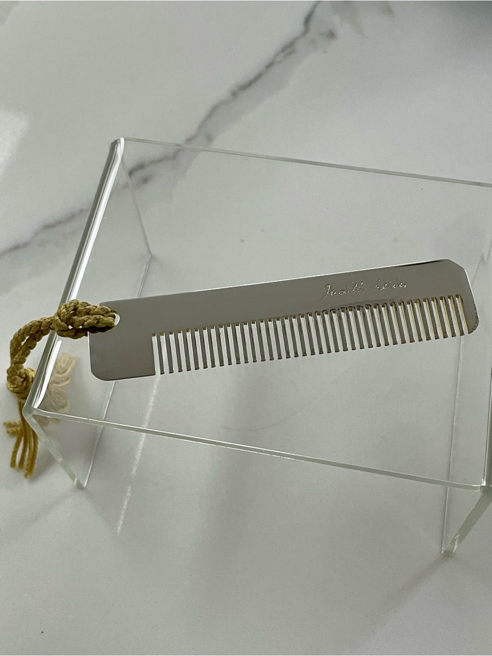 Vintage Judith Leiber Gold-Tone Mini Hair Comb